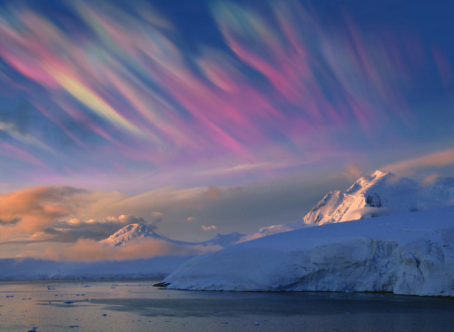 nubbsgalore:photos by per andre hoffmann in antarctica of polar stratospheric clouds, so named becau