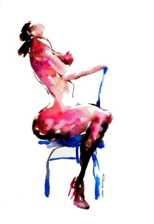 Soo Beng Lim (Malaysian, b. Malaysia, based Sydney, Australia) - Nude X 10  Paintings: Watercolors o