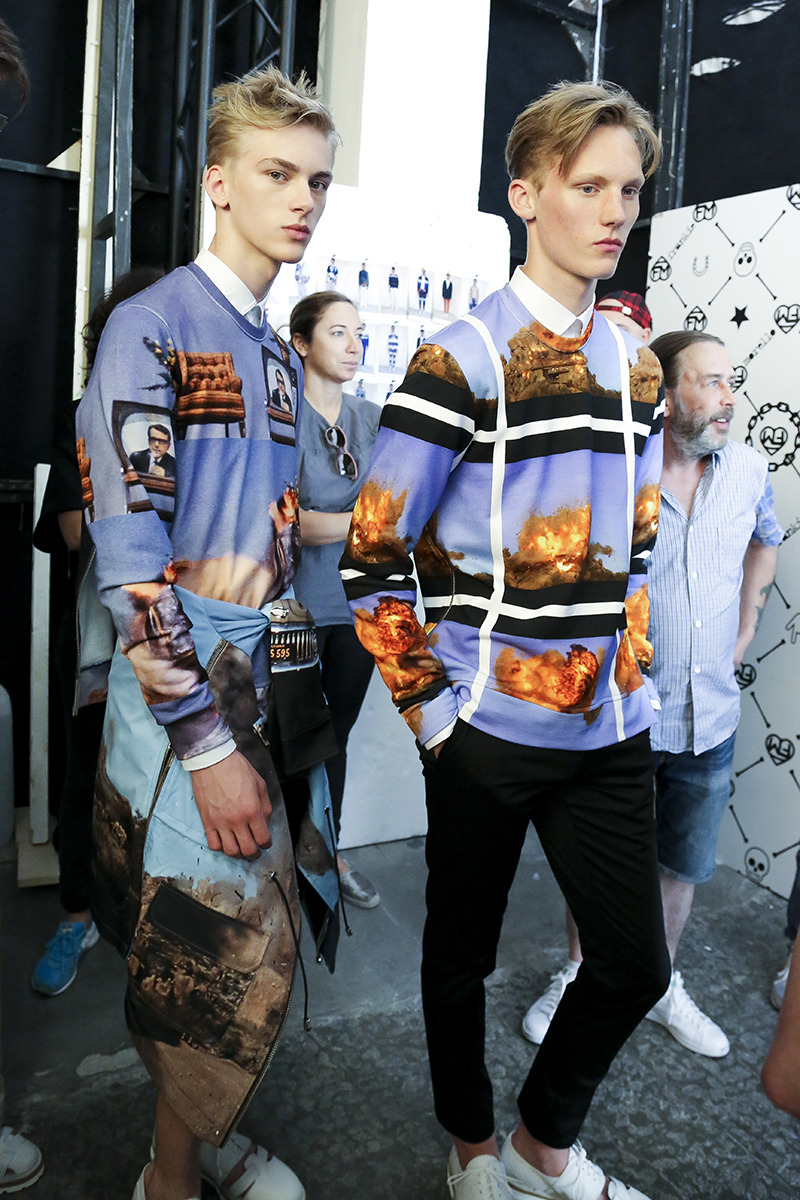 saracimino:  Mr Dominik Sadoch Backstage at Frankie Morello SS15 
