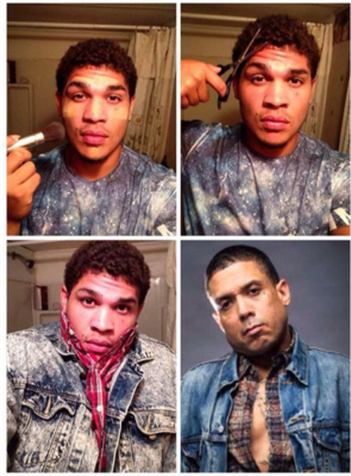 omgitsfrizzy:  So there’s this hashtag trending called #makeuptransformation, which is basically just people making fun of how dramatic face contouring is(seen in the first picture). I AM SCREAMING 