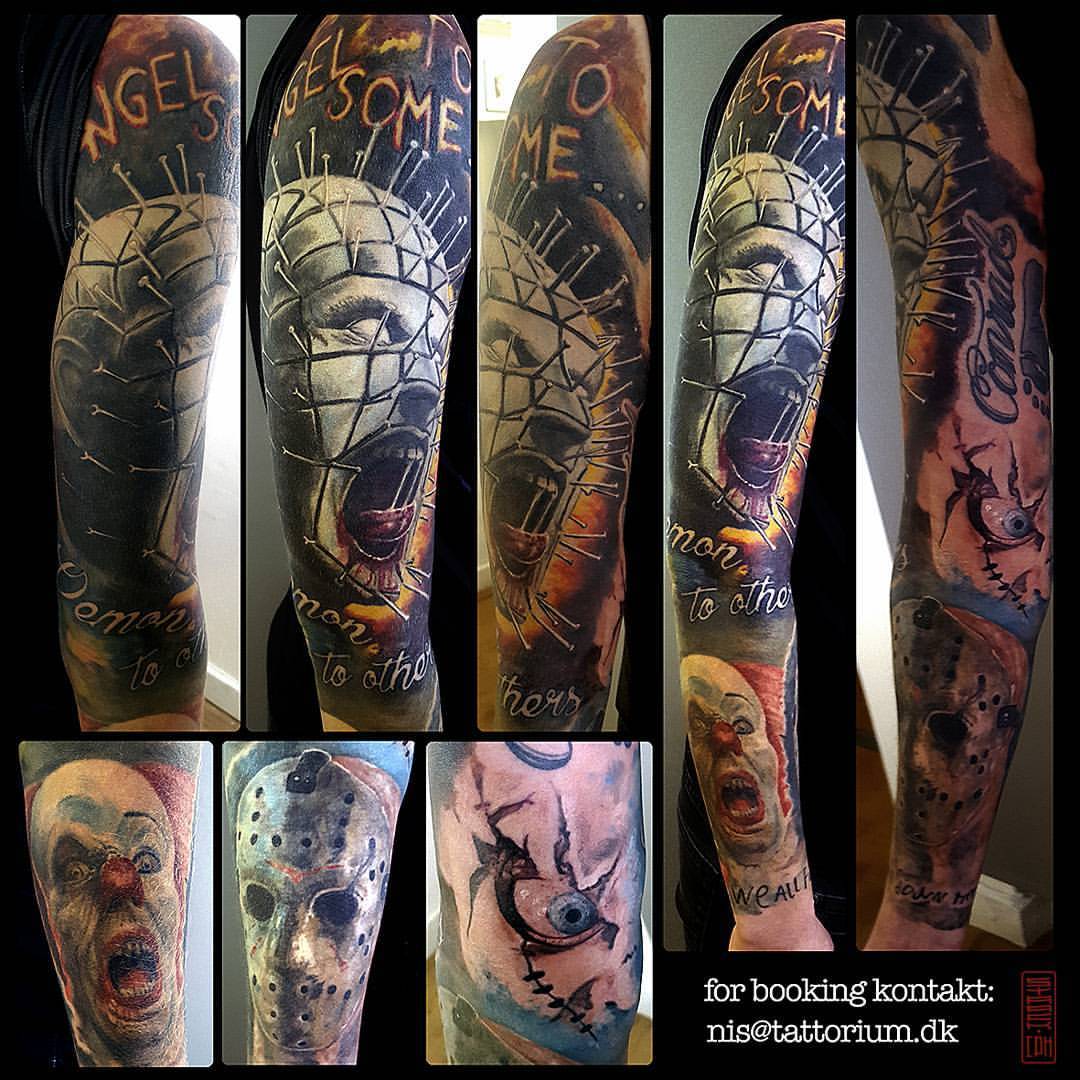 Einmal Tattoo Schnitte Blut Halloween Karneval Grusel L228