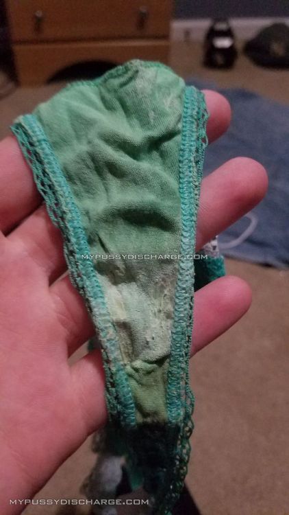 Follower submission of his gf and sister dirty panties with dry pussy discharge on them