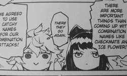 sapphirwby: just finished reading the manga and wanted to post some panels of blake and yang looking cute together💕