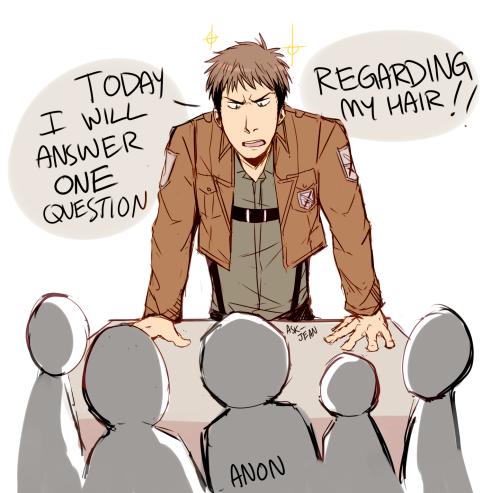 ask-jean:  don’t worry it’s just a red flare gun (really AND EXCUSE YOU FOR ASKING SOMEBODY ABOUT THEIR PUBIC HAIR YOUR NAME ISN’T MIKASA NOW IS IT. 