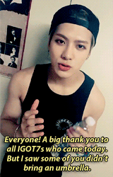 ughjacksonwang:an overly concerned jackson nagging at the fans to take care of their health (´▽`ʃƪ)♡