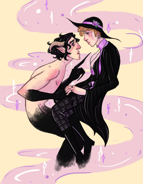 based on the pastel witch hux and monster kylo au by @smol-hux, this was so nice to drawthe finished