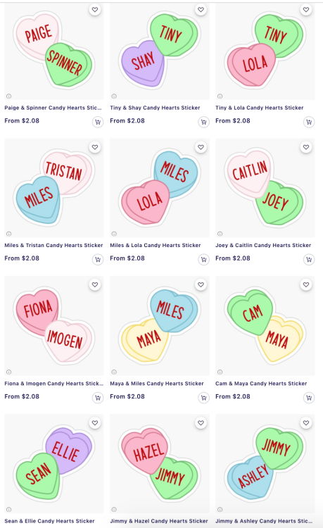 hello i have added new things to my degrassi redbubble section!!it’s a ton of candy hearts of degras