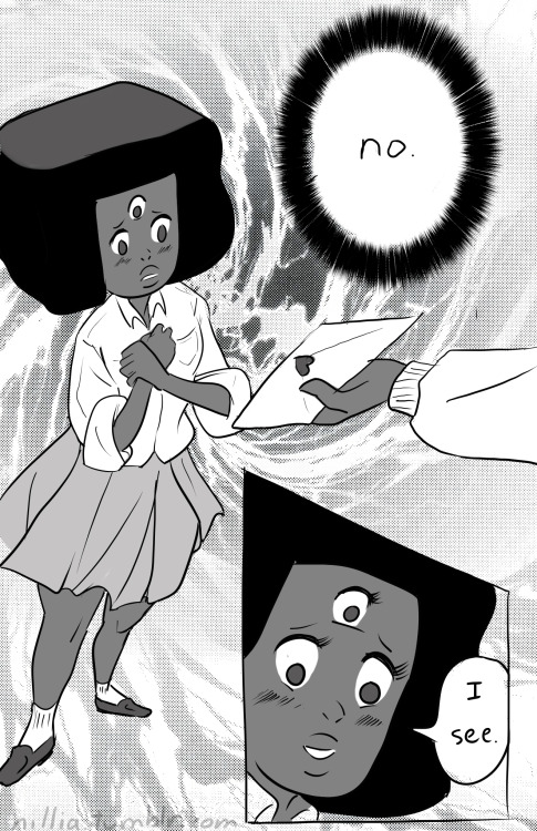 nillia:  GARNET has yet again failed to express her feelings to GARNET, who remains oblivious but very COOL.   GARNET did not reject GARNET at least.   What will GARNET do now?!Based on THIS work of brilliance by neo-rama.  I got carried away.  Shojo