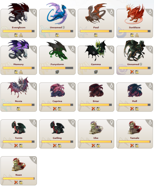 pumpkin-bread: LOTS of dragons for sale. Uhh from the top: Row 1: all gen 1sRow 2: first is a gen 1,