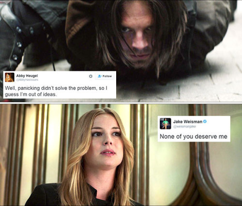 livebloggingmydescentintomadness:tweet meme special edition: captain america: civil war