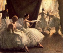 colourthysoul:  Laura Knight - Ballet 