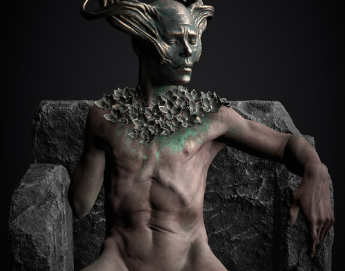 quarkmaster:  The Beggar In BronzeHis mind is sharp, gentle as the harp.If you seek advice, his word