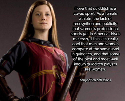 harrypotterconfessions: I love that quidditch is a coed sport. As a female athlete, the lack of reco