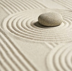 Meditation Moment (Japanese Sand And Stone Garden)