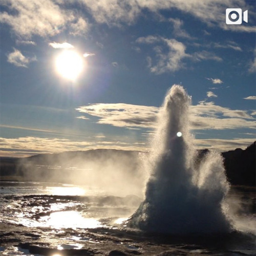 Porn Pics instagram:  Erupting Hot Springs at Iceland’s