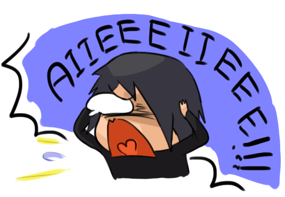 petcow:  this one inspired from a 9gag’s post :PSasuke was so freaked out XD