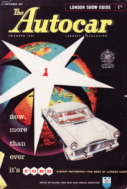 Covers of Autocar magazines in the 1950s.