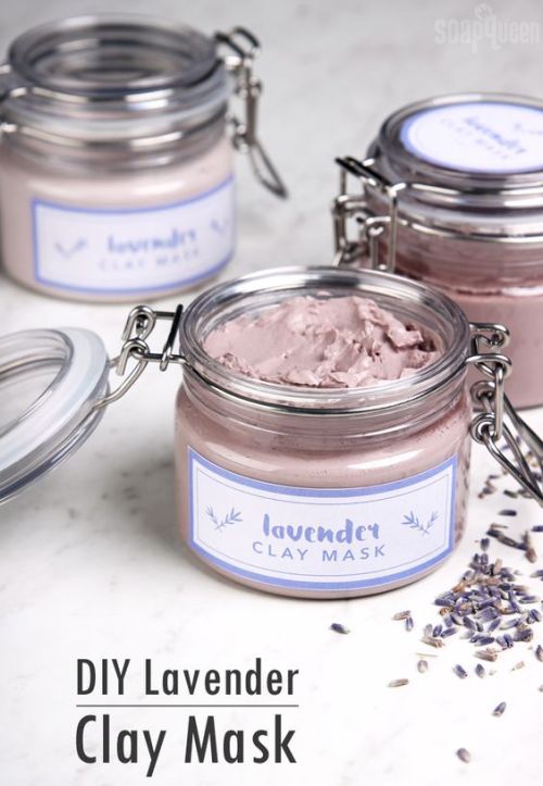 DIY Lavender Clay Mask w/Evening Primrose Extract  for dry aging skin