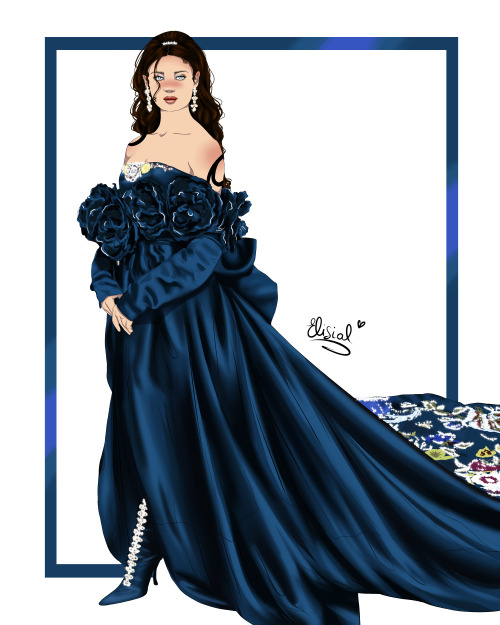 thorndale: For the tsc x met gala serie: Lucie Herondale wearing Taylor Hill’s blue Miss Sohee