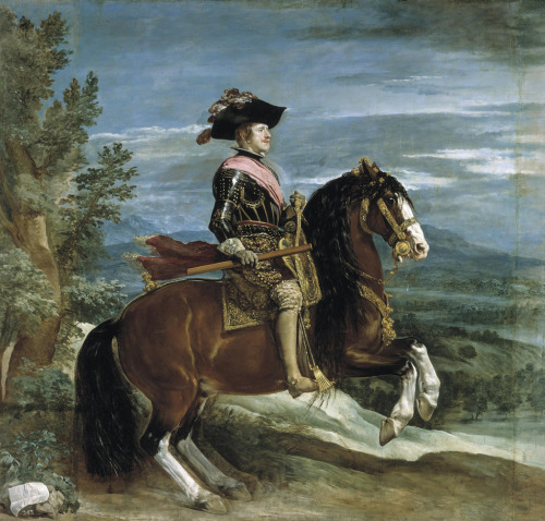 Equestrian portrait of Philip IV of Spain by Velazquez, 1635-36
