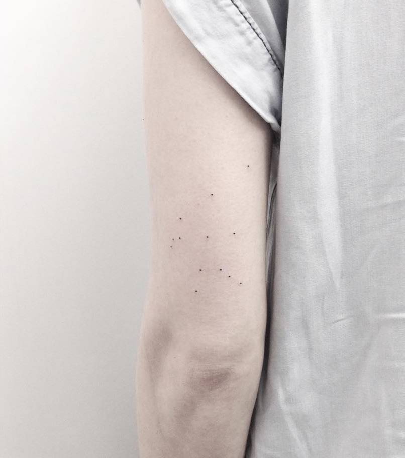 neotattooart:
“ Aquarius constellation tattoo on the back of the left arm. Tattoo artist: Lara M. J.
”