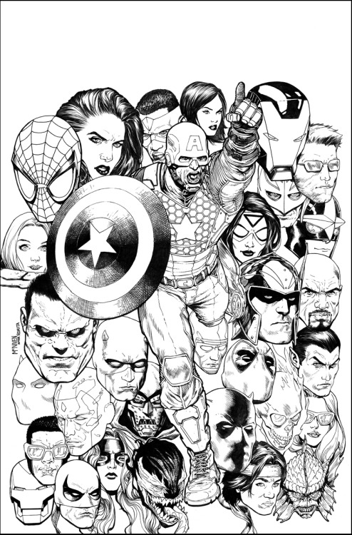 nomalez:  ungoliantschilde:  some pencils and roughs by Steve McNiven.  Some arts of Steve McNiven look better without colors and ink. For example, “Old Man Logan” is a masterpiece but I don’t like the colors on it. Links:  Steve McNiven / Marvel