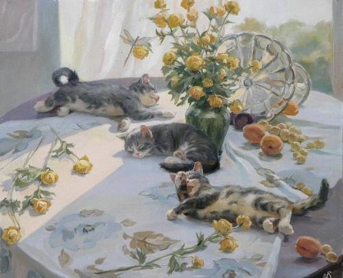 mr-hamish: «Still life with cats», Sergey Novosadzhuk
