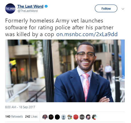 black-to-the-bones:  A new chatbot called Raheem.ai helps the public rate police interactions. Founder Brandon D. Anderson created the company after his partner was killed by police in a traffic stop gone bad. Raheem.ai is backed by an accelerator for
