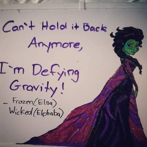 miniature-minx:   pleasurabledistractions submitted:   I used to draw an inspirational Disney quote on my white board every week but haven’t gotten a chance lately. Oh well, yay for little space and Disney and coloring!! 😄😄😄 Omg this is so