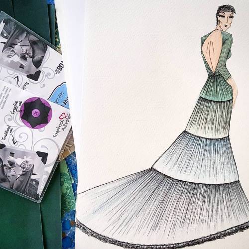 Ballgown design &lsquo;Merrymere&rsquo; #fashion #design #illustration #inktober (at Belltow