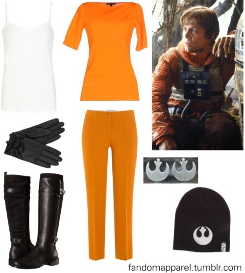 Luke Skywalker (X-Wing Pilot) by fandomapparel featuring small heel bootsThe Many Outfits of Luke Sk