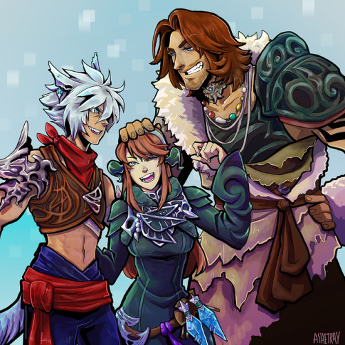 ashetray: Someone from my guild in FFXIV commissioned me two draw them and two other members ⭐️ #ffx