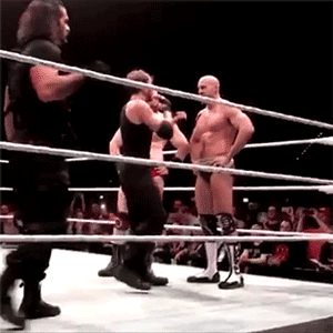 jonnymoxley: Dean seeks out a third person for the Double Triple Powerbomb. video credit: [x] 