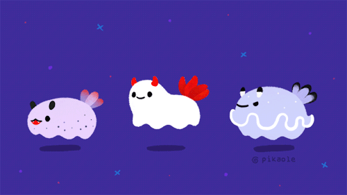 pikaole:Spooky sea slug [ Patreon / twitter / behance / shop / instagram / shrimp stickers ]