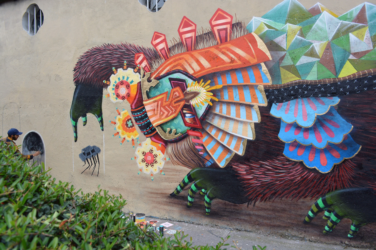 2headedsnake:  Street art by Curiot (Mexico) click images to enlarge 