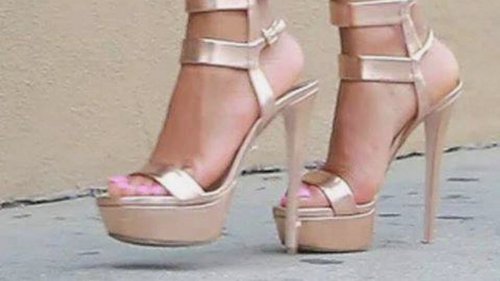 metallic heels