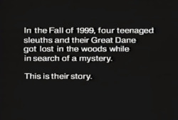 acreaturecalledgreed: thatwassexual: The Scooby-Doo Project (1999) fun fact this special scared so many kids so fucking badly (b/c the blair witch aspect was played weirdly straight) that CN never aired it again  