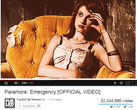 theothersideofparadise:  Paramore’s music videos on YouTube (Part I) (Part II)(Inspired by x) 