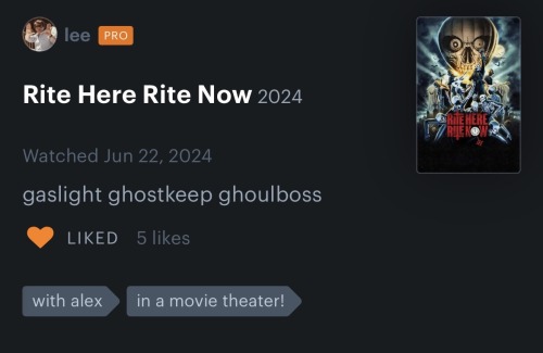 A Few Of My Fave Letterboxd Reviews Of Rite Here Right Now Pt 2.