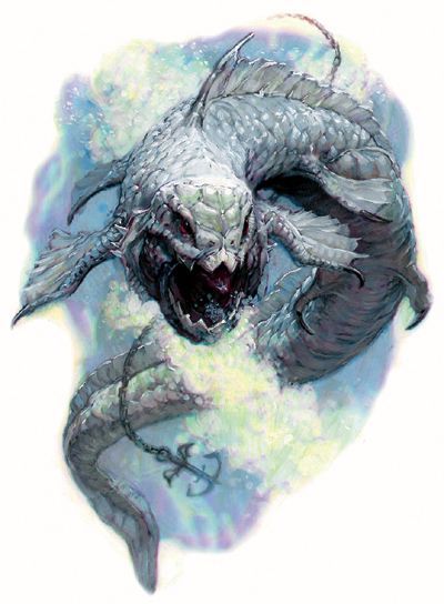 Predators of the mighty Dragon Turtle the Dragon Eels are vicious killers of the deep, terrify your 