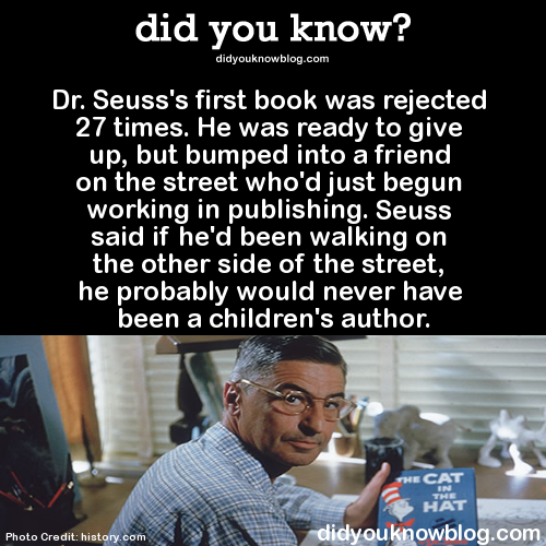 did-you-kno: SourceHappy 113th birthday to Theodor Geisel, aka Dr. Seuss!Here’s a bonus fact:SourceY