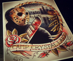 flash-art-by-quyen-dinh:  Jason Voorhees print now available :) 3 to go! ahh!