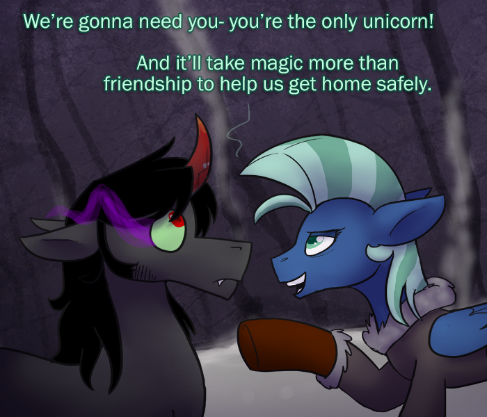 ask-king-sombra:  Hell hath no fury like a protective older sister. …And Drizzle