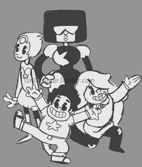 grittysugar: Some roughs and tests I made for the Crystal Gem Rag!