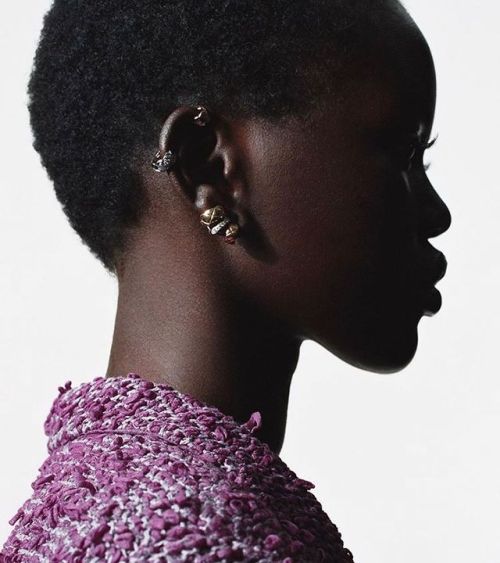 modelsof-color:Adut Akech by Tim Alkaim for Chanel Jewelry Collection 2020 