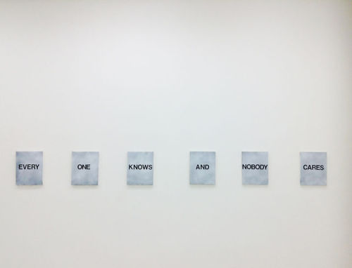 exasperated-viewer-on-air: Leo Fitzpatrick - Every One Knows And Nobody Cares, n/d acrylic on c