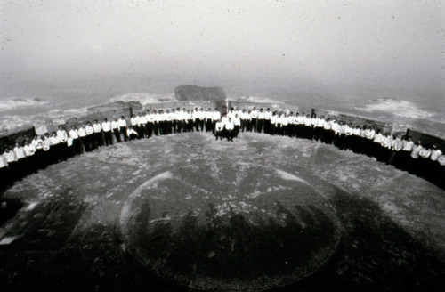Rapture Series by Shirin Neshat, 1999.  Rapture consists of two projections shown on opposing g