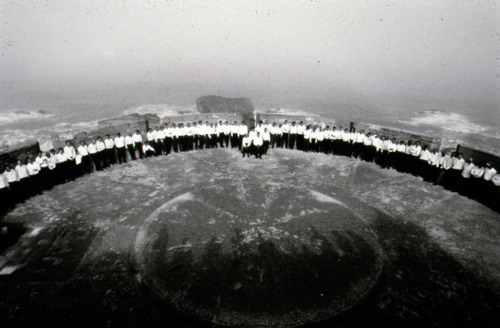 Rapture Series by Shirin Neshat, 1999.  Rapture consists of two projections shown on opposing galler