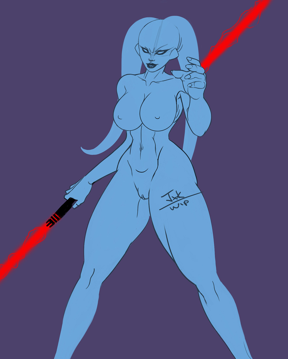 jxkart:  Twi’lek Sith Assassin more artwork from last year! My SWTOR character,