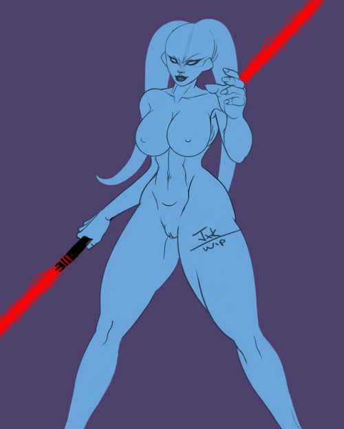 jxkart:  Twi’lek Sith Assassin more artwork from last year! My SWTOR character, extra curvy and very naughty! + a wip of the same character. 